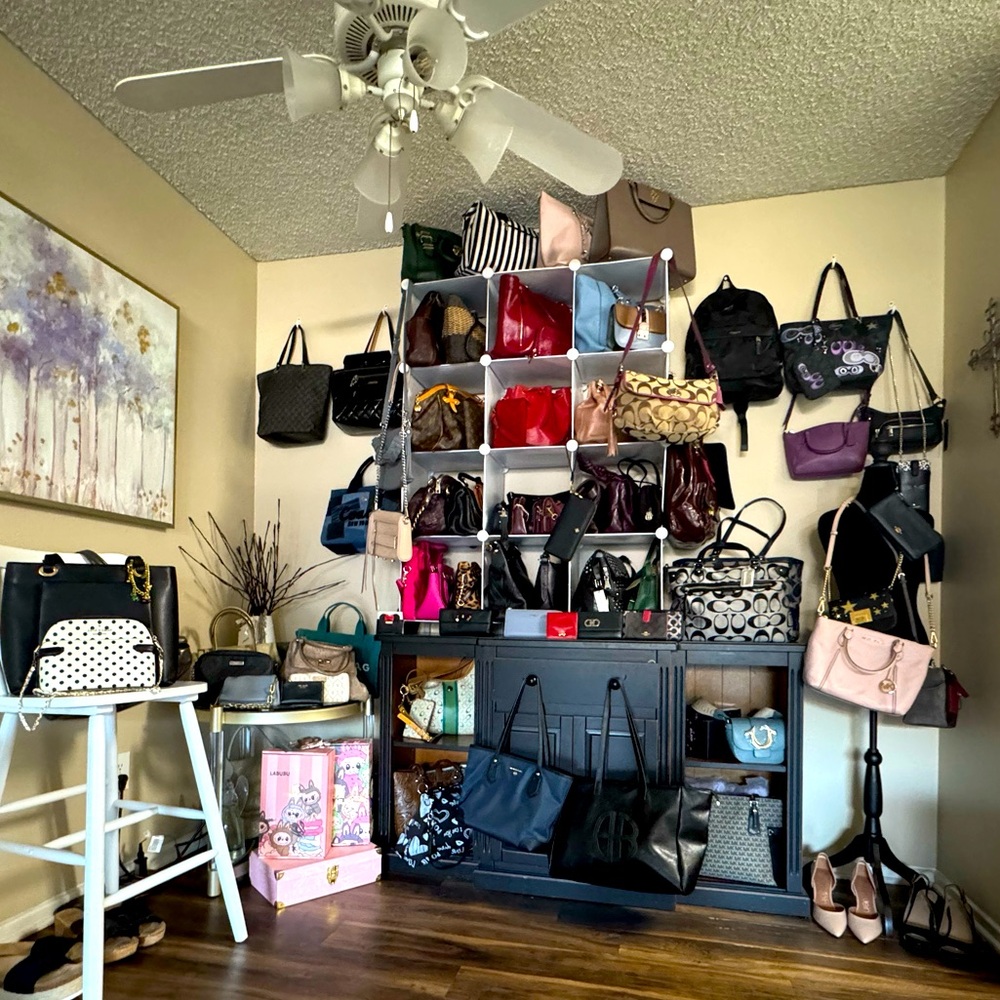 Designer/Lux Bags + Closet Clear Out $8 Low Starts: M/L clothes, Size 11 shoes.